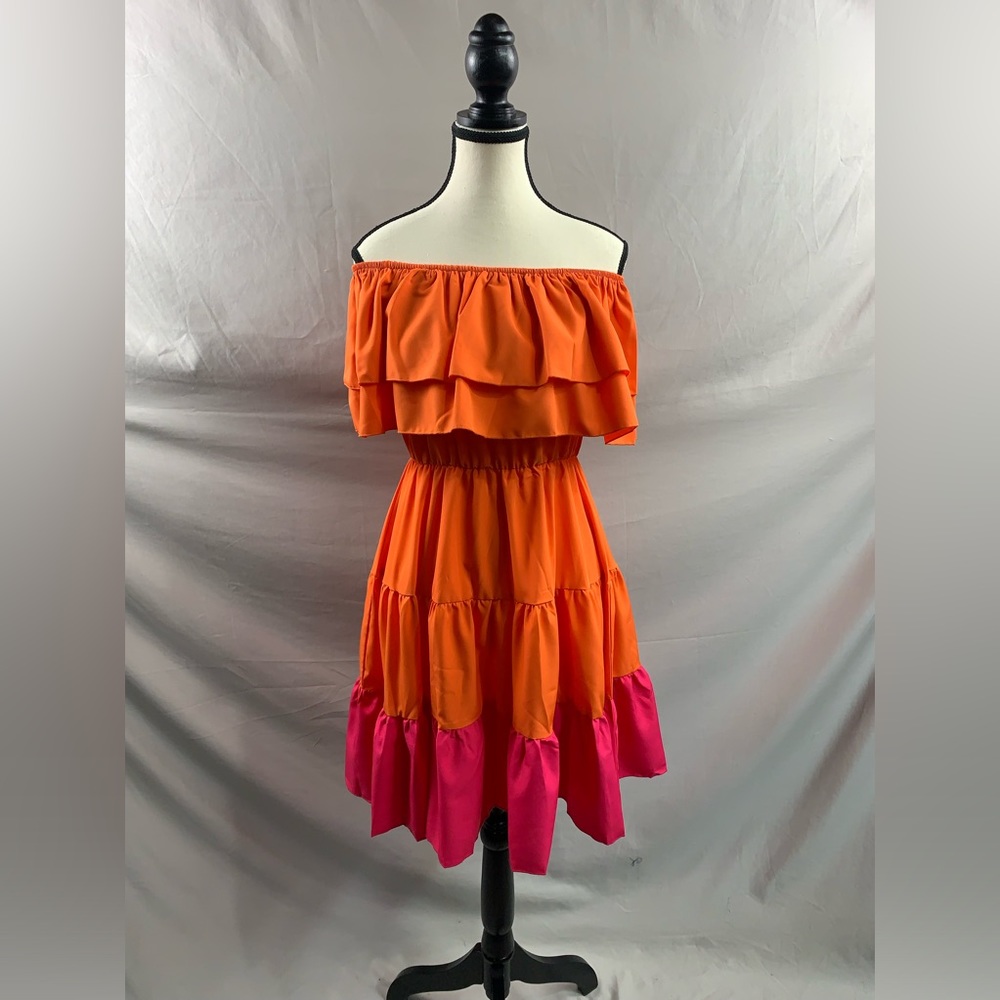 Off Shoulder Ruffle Dress - Picture 8 of 10